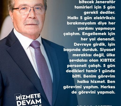 Ünal Üstüner; Teknecik Santraline gittim.