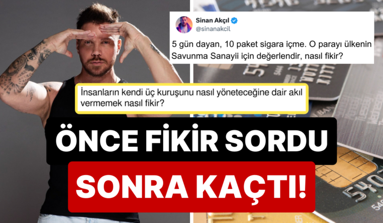 750 Liralık Savunma Sanayii Vergisini Savunan Sinan Akçıl Sosyal Medyaya Fikir Sorup Yorumları Kapattı!