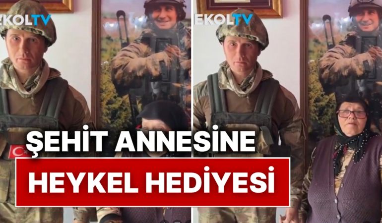 Şehit Bahattin Baştan’ın Annesi Oğlunun Balmumu Heykeliyle Konuşarak Hasretini Gideriyor