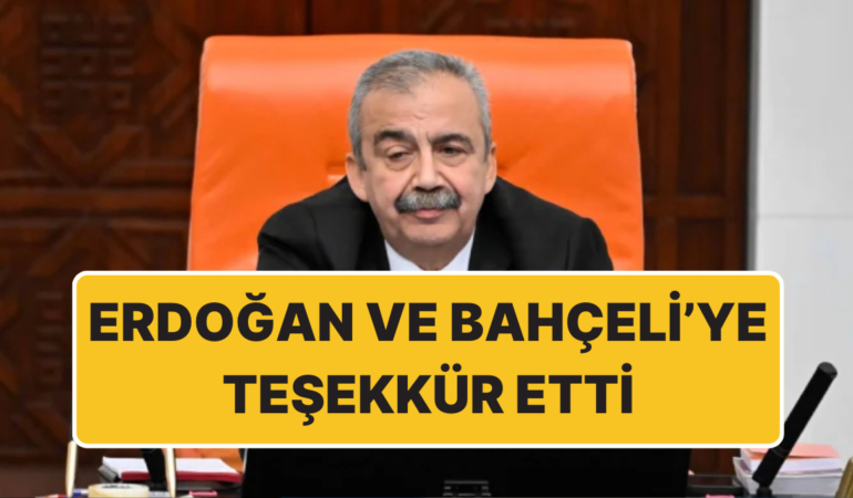Sırrı Süreyya Önder’den Cumhurbaşkanı Erdoğan ve Devlet Bahçeli’ye Teşekkür