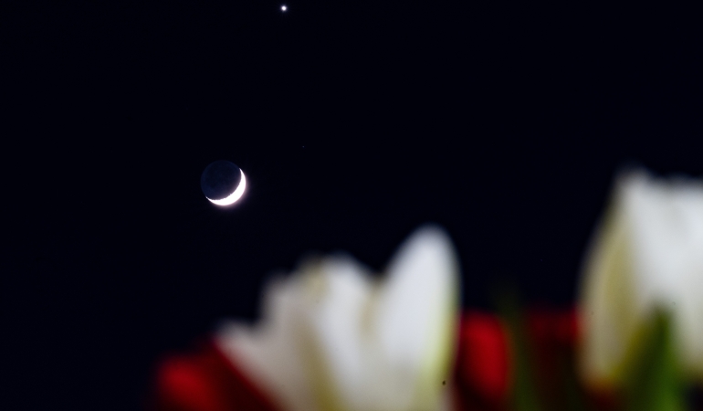 Ay ve Venüs aynı kadrajda yer aldı…