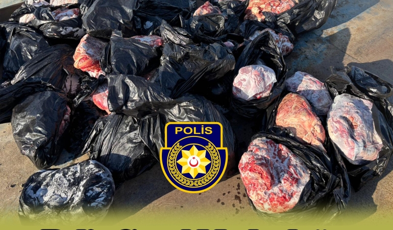 Gayretköy’de 520 kilo kaçak et ele geçirildi