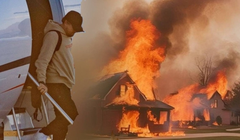 İklim savaşçısı Leonardo DiCaprio özel jetle Los Angeles yangınlarından kaçtı