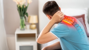 Hernia,Of,The,Cervical,Spine,,Neck,Pain,,Man,Suffering,From