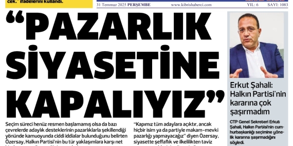 31 Temmuz Perşembe – GAZETE MANŞETİMİZ