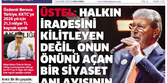 5 KASIM ÇARŞAMBA – GAZETE MANŞETİMİZ