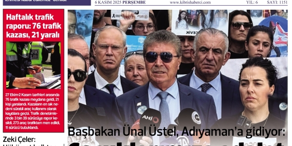 6 KASIM PERŞEMBE-GAZETE MANŞETİMİZ