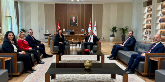 CUMHURBAŞKANI ERHÜRMAN, ANAHTAR PARTİ GENEL BAŞKAN YARDIMCISI SEMRA YEL VE BERABERİNDEKİ HEYETİ KABUL ETTİ