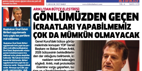 9 ARALIK SALI – GAZETE MANŞETİMİZ