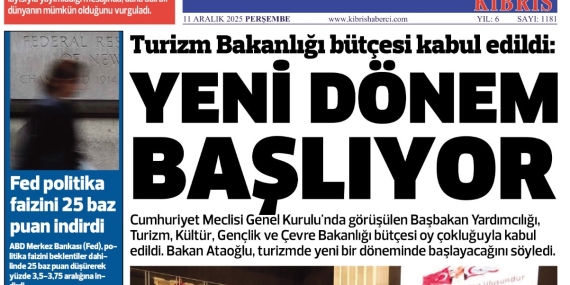 11 ARALIK PERŞEMBE – GAZETE MANŞETİMİZ