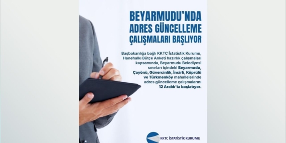 İstatistik Kurumu, Beyarmudu’nda adres güncelleme çalışmalarına yarın başlıyor
