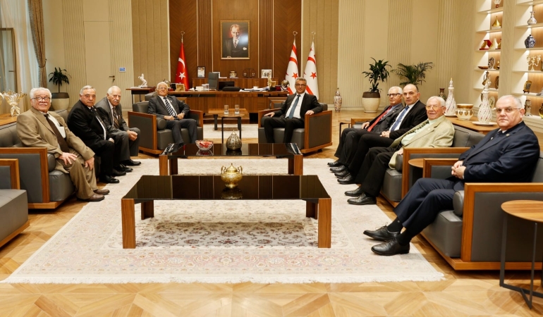 CUMHURBAŞKANI TUFAN ERHÜRMAN, MUHARİP DERNEK BAŞKANLARINI KABUL ETTİ