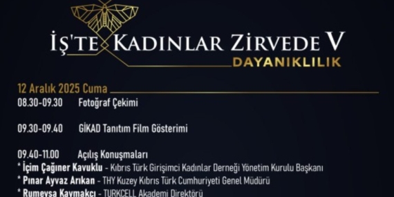 “İŞ’TE KADINLAR ZİRVEDE V” BULUŞMASI, 12–13 ARALIK’TA GİRNE’DE DÜZENLENECEK