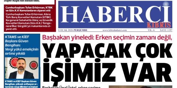 8 OCAK PERŞEMBE – GAZETE MANŞETİMİZ