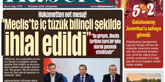 18 ŞUBAT ÇARŞAMBA –  GAZETE MANŞETİMİZ