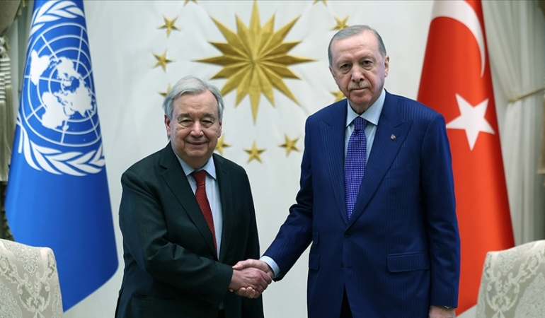 GUTERRES: KIBRIS SORUNUNU ÇÖZMEK İÇİN ÇOK SIKI ÇALIŞIYORUZ