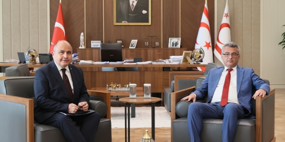 CUMHURBAŞKANI ERHÜRMAN, TC LEFKOŞA BÜYÜKELÇİSİ BAŞÇERİ’Yİ KABUL ETTİ