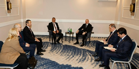 Cumhurbaşkanı Tufan Erhürman, Azerbaycan Cumhurbaşkanı İlham Aliyev ile görüştü