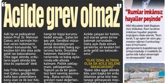 15 NİSAN 2026 | GAZETE MANŞETİMİZ