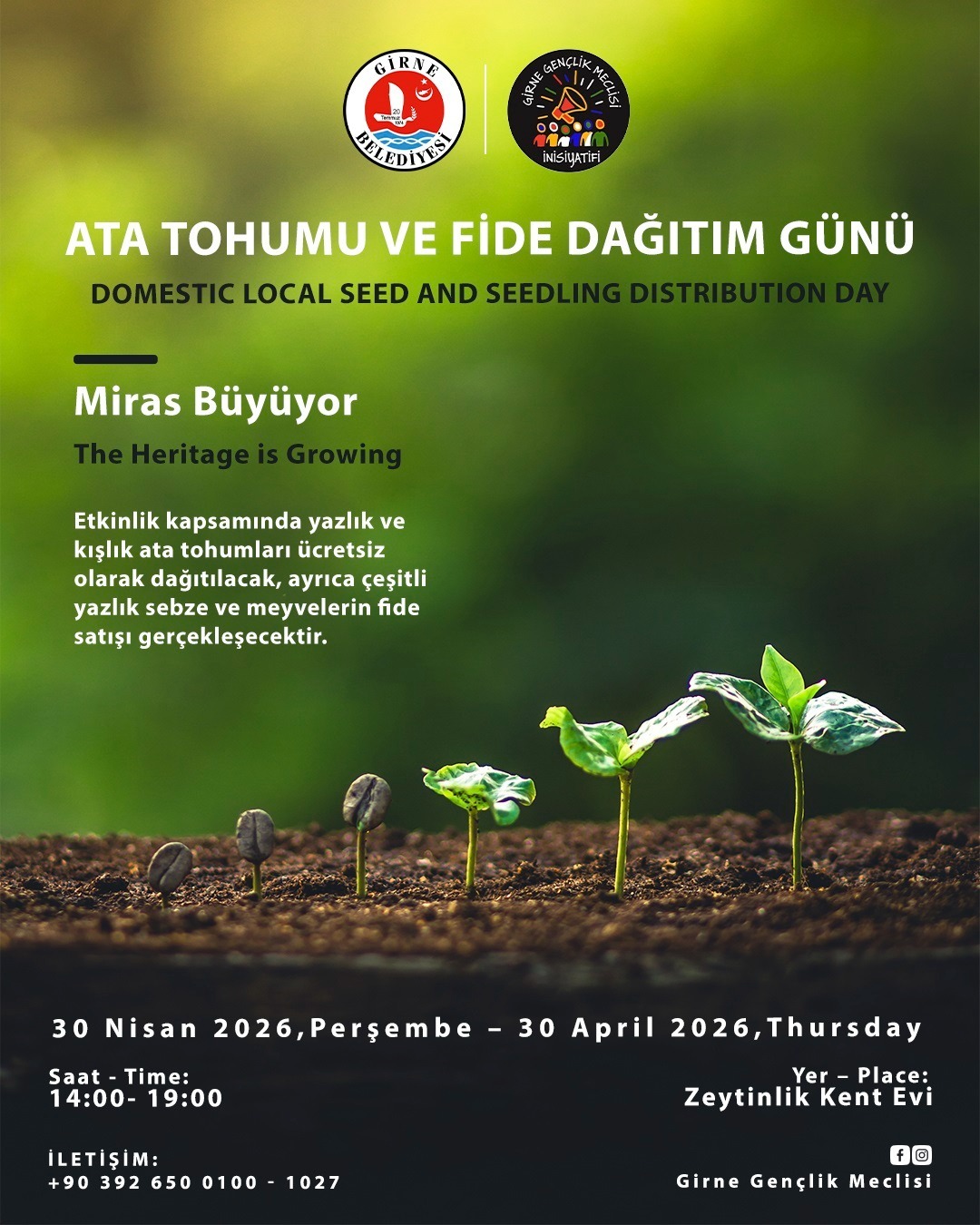 Girne’de ‘Ata Tohumu ve Fide Dağıtım Günü’ Düzenleniyor