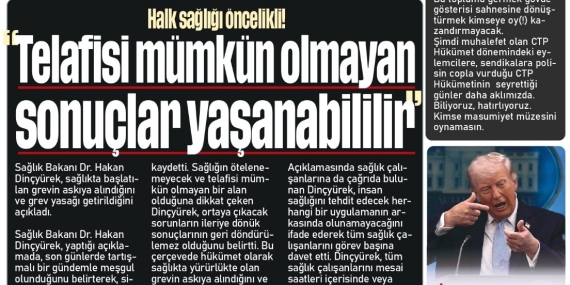 8 NİSAN 2026 – GAZETE MANŞETİMİZ