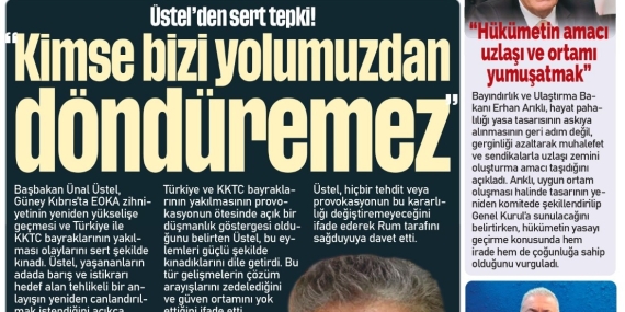 13 NİSAN 2026 – GAZETE MANŞETİMİZ