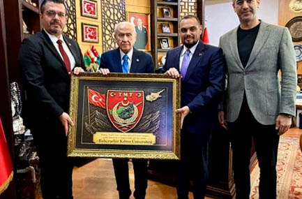 Bahçeşehir Kıbrıs Üniversitesi heyeti, Bahçeli’yi ziyaret etti