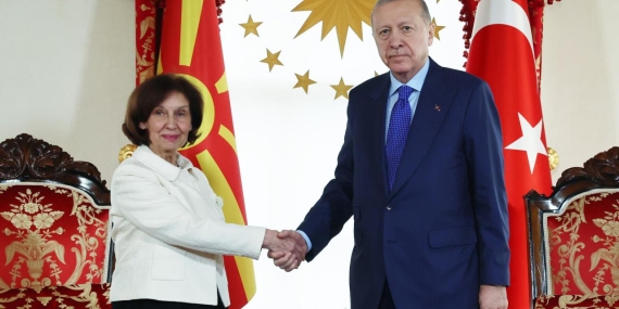 Cumhurbaşkanı Erdoğan, Kuzey Makedonya Cumhurbaşkanı Davkova ile görüştü