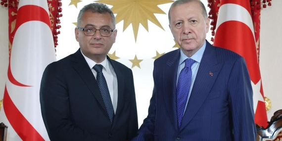 Cumhurbaşkanı Erdoğan, KKTC Cumhurbaşkanı Erhürman ile görüştü