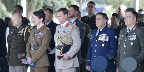 Palmas, yabancı askeri yetkililerin de katıldığı kara kuvvetleri koruyucu yortusu etkinliğinde konuştu