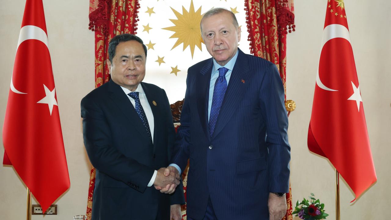Cumhurbaşkanı Erdoğan, Vietnam Meclis Başkanı Thanh Man’ı kabul etti
