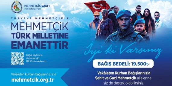 TSK Mehmetçik Vakfı, vekâleten kurban bağış kabulüne başladı