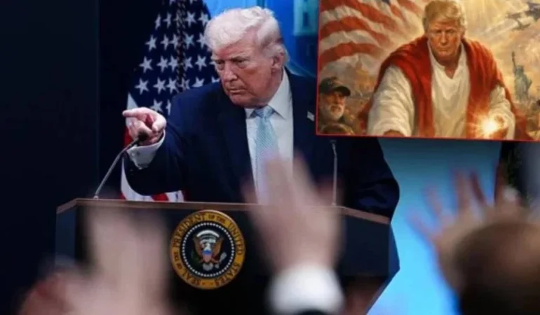 DONALD TRUMP’IN YAPAY ZEKÂ GÖRSELİ TEPKİ ÇEKTİ: “DİNİ DEĞERLERLE ALAY” TARTIŞMASI BÜYÜYOR