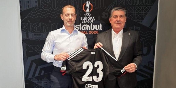 Beşiktaş Başkanı Serdal Adalı, UEFA Başkanı Ceferin’le bir araya geldi