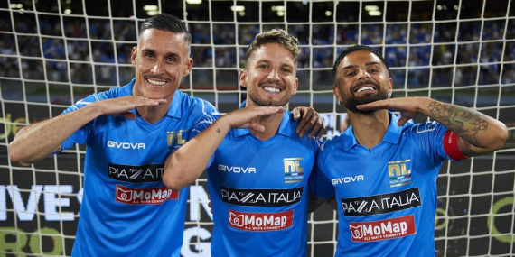 Gökhan İnler, Mertens ve Insigne gibi Napoli efsaneleri, yardım maçında bir araya geldi