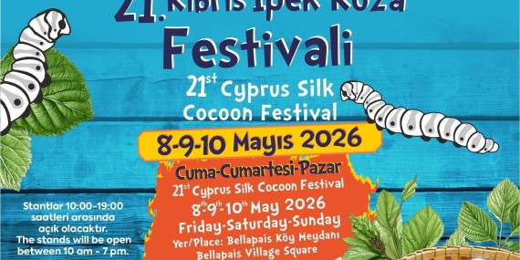 Kıbrıs İpek Koza Festivali cuma günü Bellapais Köy Meydanı’nda başlıyor