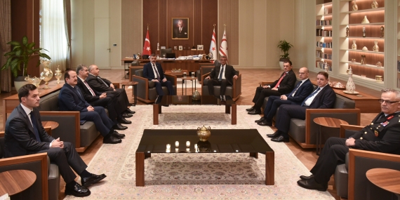 Cumhurbaşkanı Erhürman, Türkiye İçişleri Bakanı Mustafa Çiftçi’yi Kabul Etti