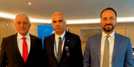 Taçoy ve Candan, Avrupa Konseyi Genel Sekreteri Berset ile görüştü