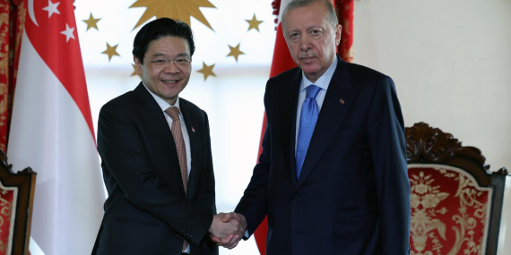 Cumhurbaşkanı Erdoğan, Singapur Başbakanı Wong’u resmi törenle karşıladı