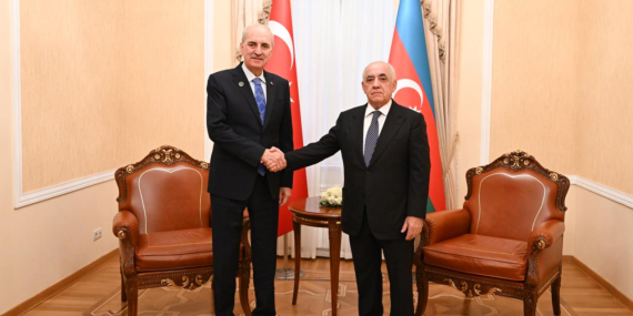 TBMM Başkanı Kurtulmuş, Azerbaycan Başbakanı Esedov ile görüştü
