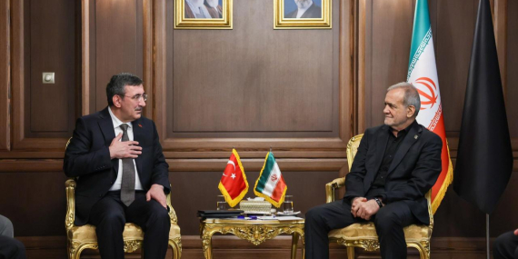 Cumhurbaşkanı Yardımcısı Yılmaz, İran Cumhurbaşkanı Pezeşkiyan ile görüştü