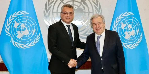 Cumhurbaşkanı Tufan Erhürman, BM Genel Sekreteri Antonio Guterres ile New York’ta bir araya geldi