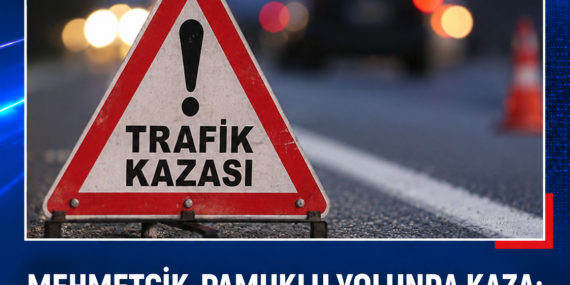 MEHMETÇİK-PAMUKLU YOLUNDA KAZA: ARAÇ TARLAYA DÜŞTÜ, 1 KİŞİ YARALANDI