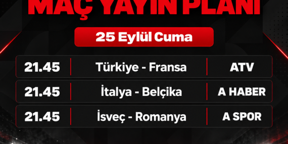 ULUSLAR LİGİ’NDE BU AKŞAM 3 MAÇ: TÜRKİYE, FRANSA İLE KARŞILAŞACAK