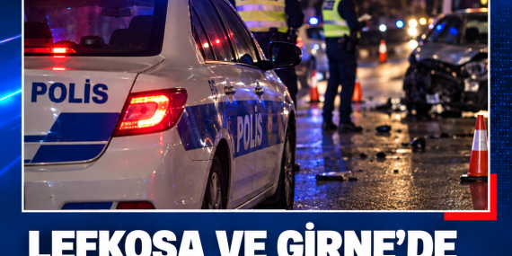 LEFKOŞA VE GİRNE’DE İKİ AYRI TRAFİK KAZASI: 1 YARALI, 1 TUTUKLU