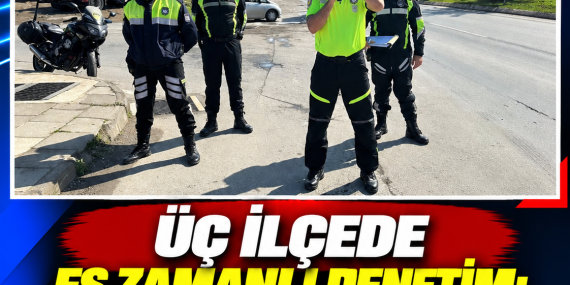 ÜÇ İLÇEDE EŞ ZAMANLI DENETİM: 746 SÜRÜCÜYE İŞLEM, 9 TUTUKLAMA