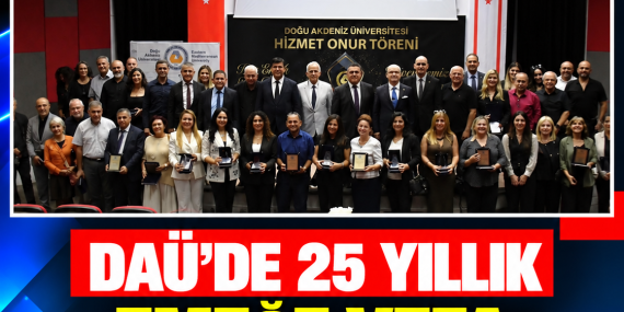 DAÜ’DE 25 YILLIK EMEĞE VEFA: PERSONELE ONUR PLAKETİ