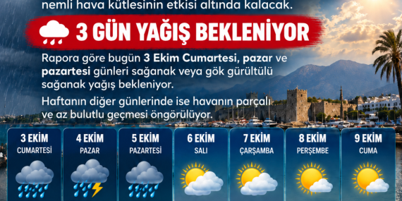3 GÜN SAĞANAK VE GÖK GÜRÜLTÜLÜ YAĞIŞ BEKLENİYOR
