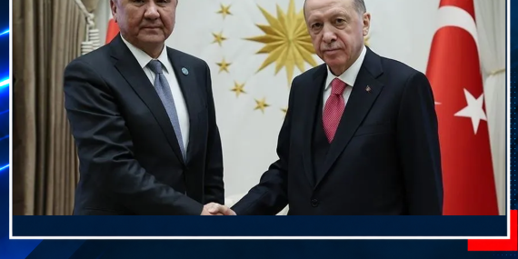 ERDOĞAN, TÜRK DEVLETLERİ TEŞKİLATI GENEL SEKRETERİ ÖMÜRALİYEV’İ KABUL ETTİ