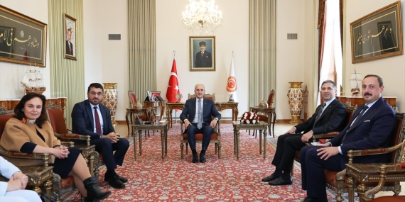 TBMM Başkanı Kurtulmuş, Almanya-Türkiye Parlamentolar Arası Dostluk Grubu Başkanı Yüksel’i kabul etti